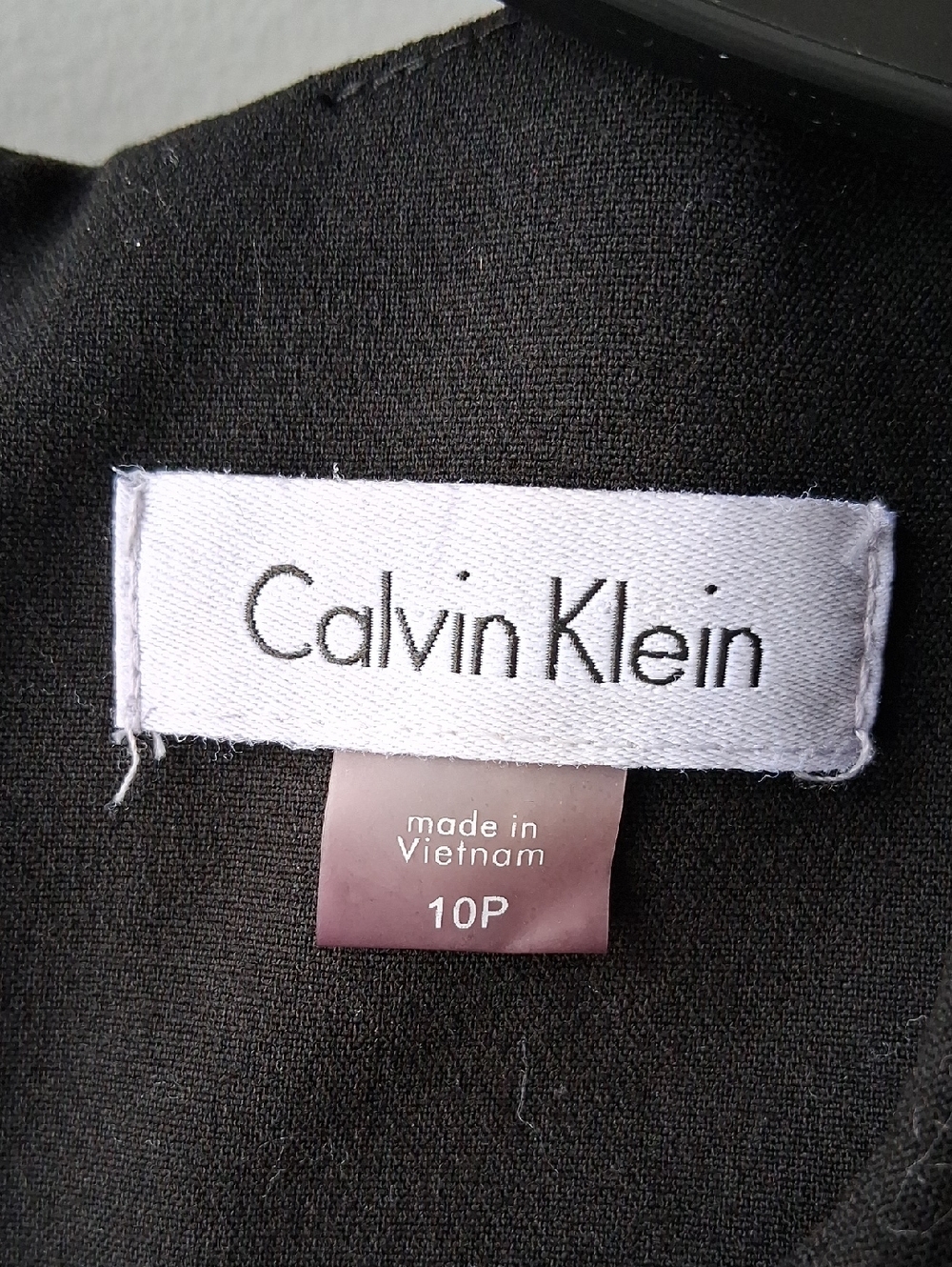Calvin Klein Black Dress Side Pearls Button Slit Dress Size 10p - Picture 14 of 14